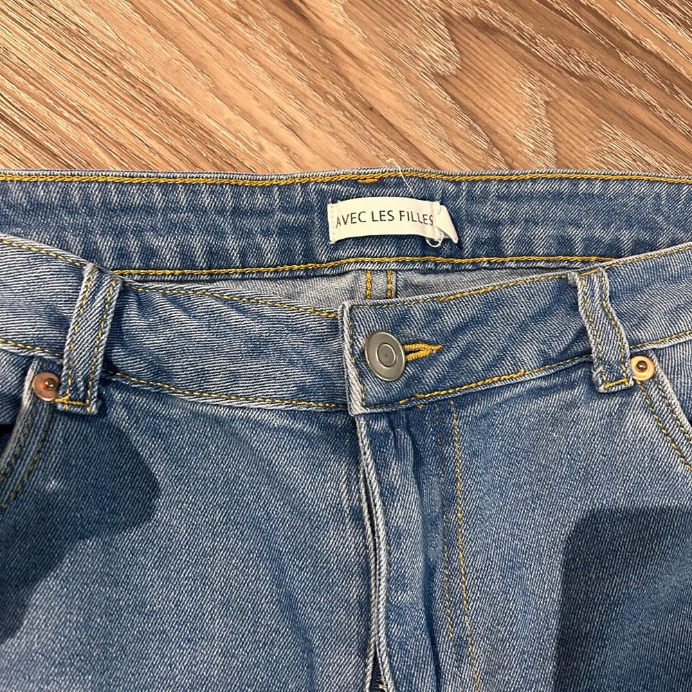 Avec Les Filles Light Blue Denim Pants